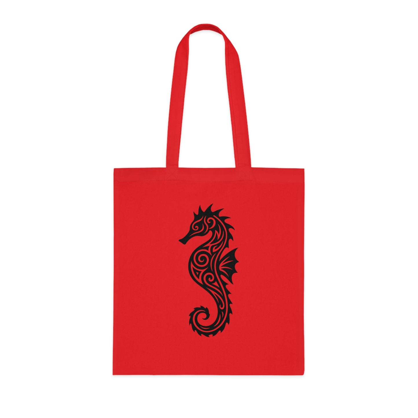 Tribal Tattoo Seahorse Tote Bag