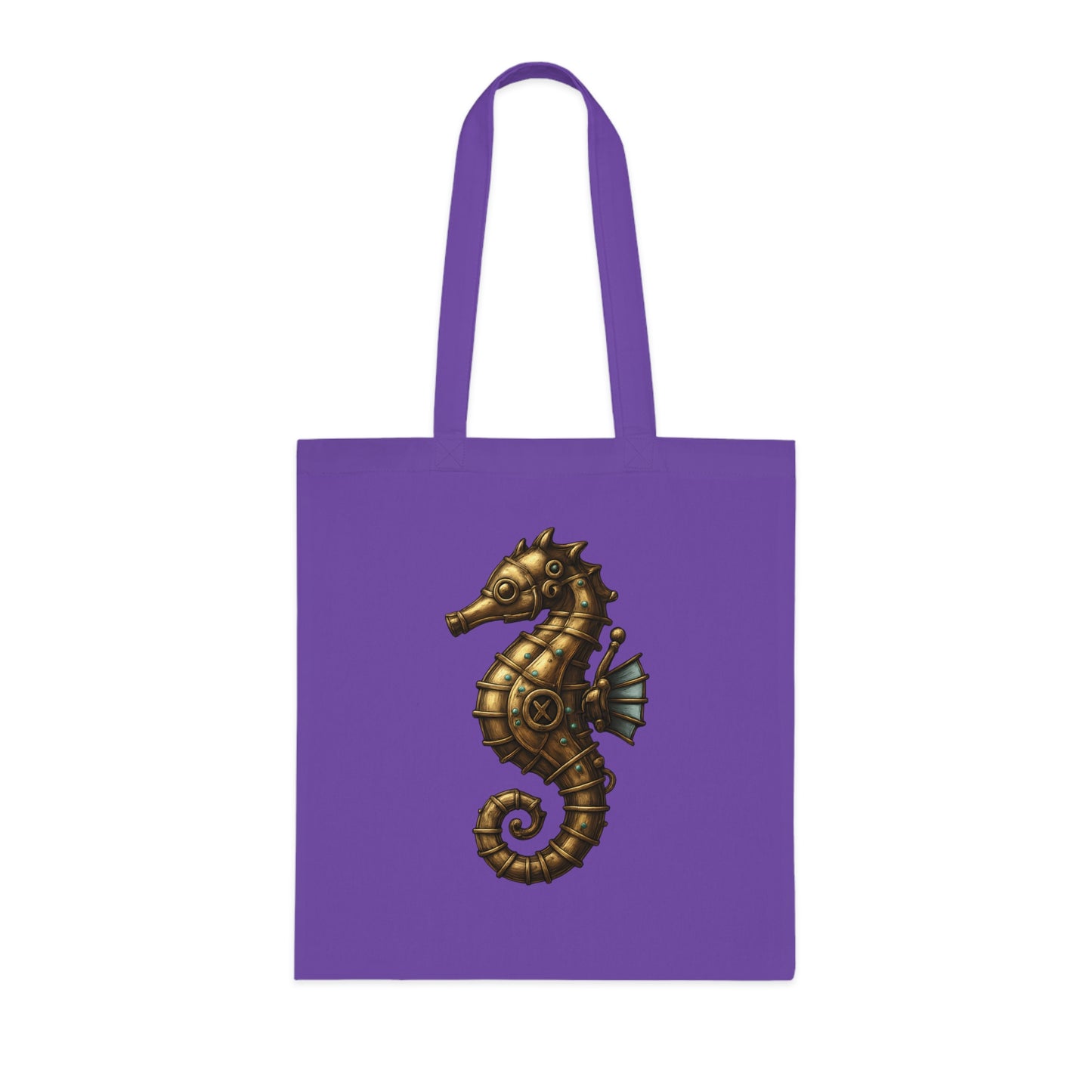 Steampunk Mechanical Seahorse Tote Bag