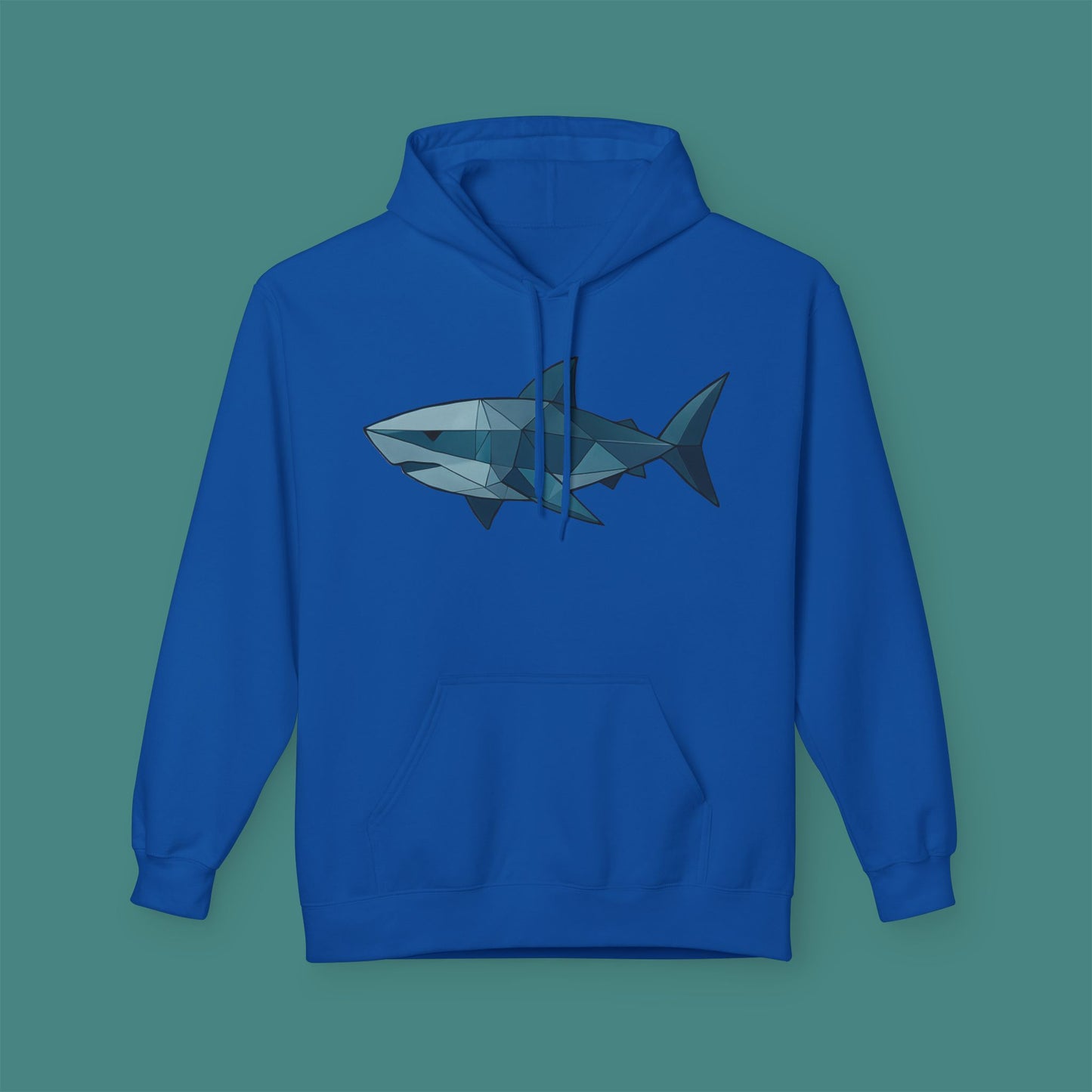 Geometric Polygon Shark Fleece Unisex Hoodie