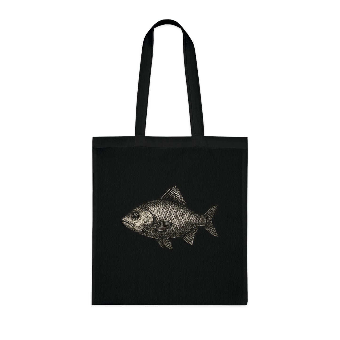 Vintage Etching Fish Tote Bag
