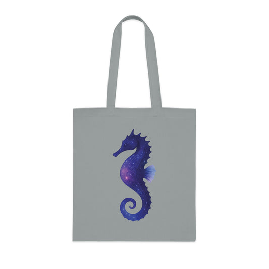 Cosmic Galaxy Seahorse Tote Bag