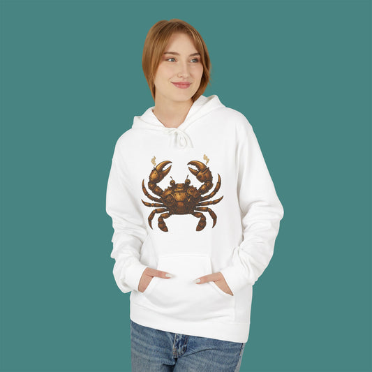 Steampunk Mechanical Crab Fleece Unisex Hoodie