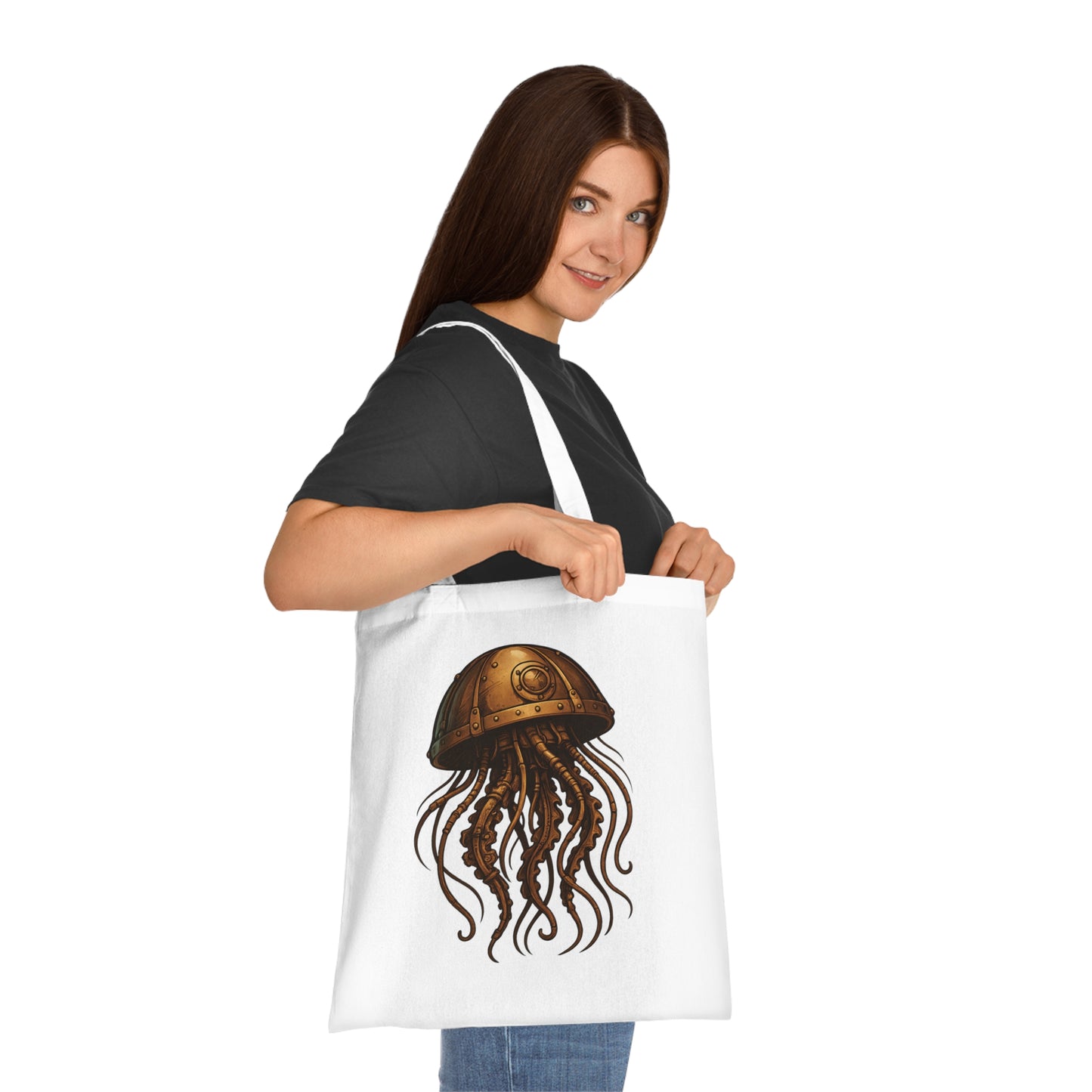 Steampunk Mechanical Jellyfish Tote Bag