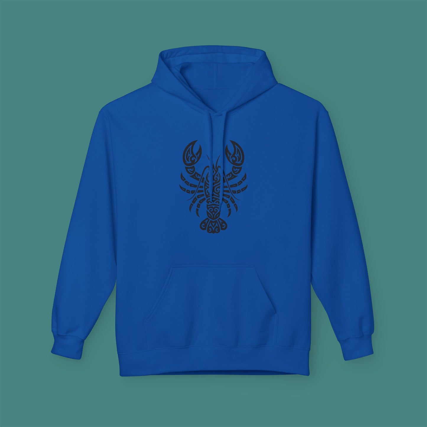Tribal Tattoo Lobster Fleece Unisex Hoodie