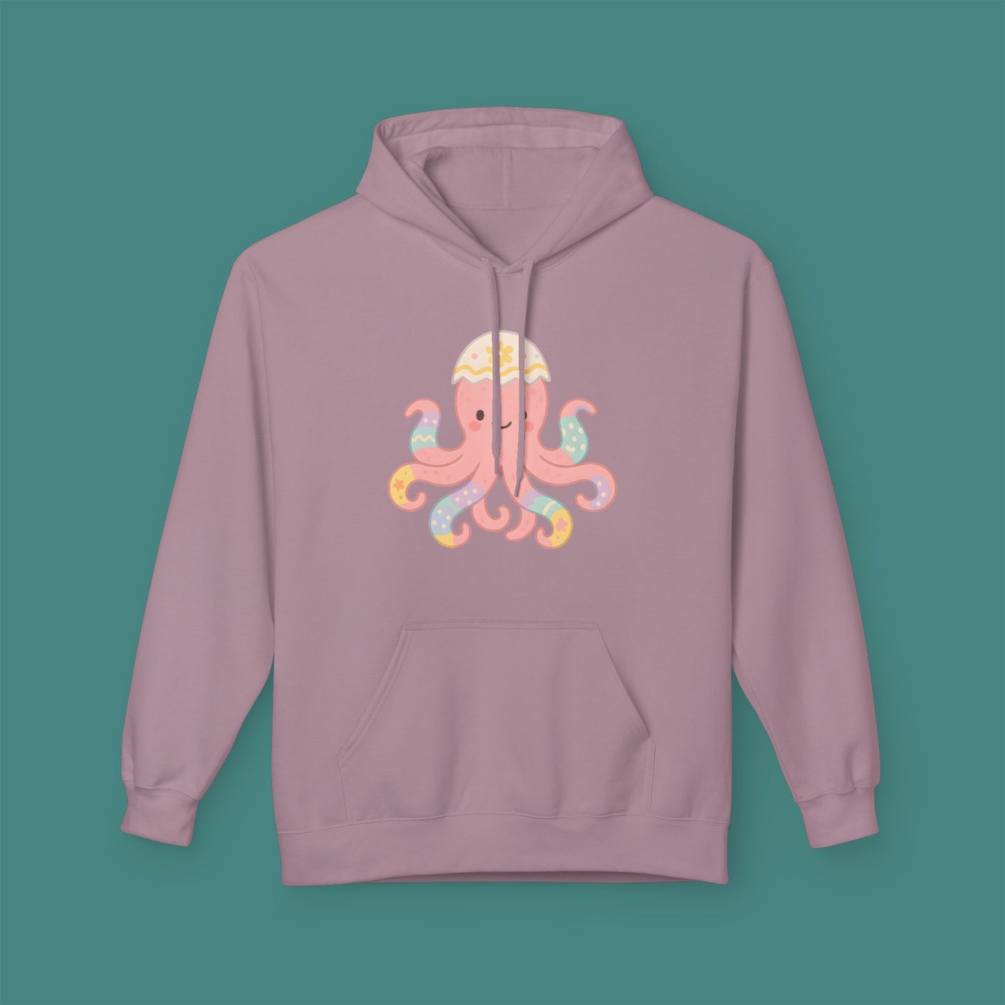 Easter Octopus Fleece Unisex Hoodie