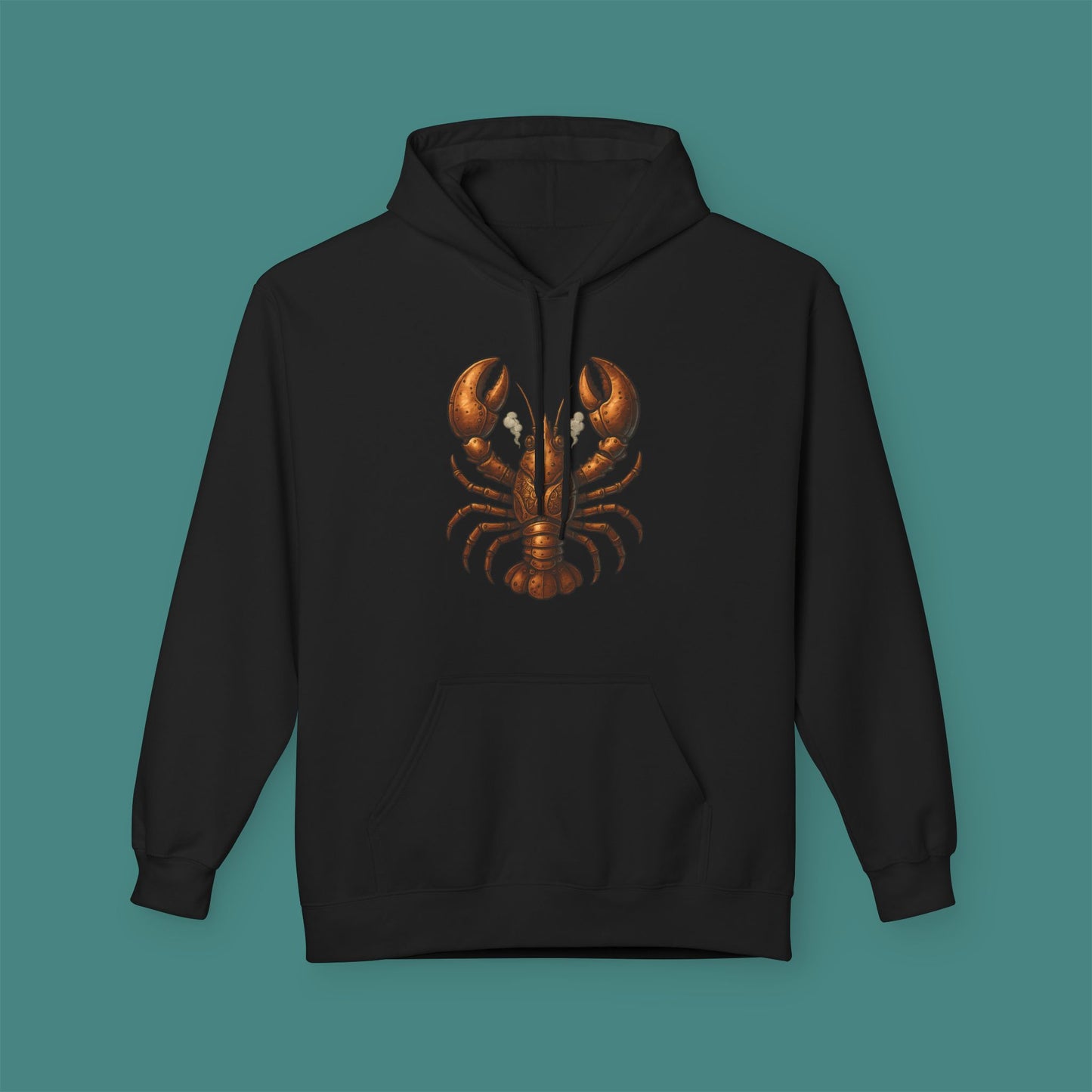 Steampunk Mechanical Lobster Fleece Unisex Hoodie
