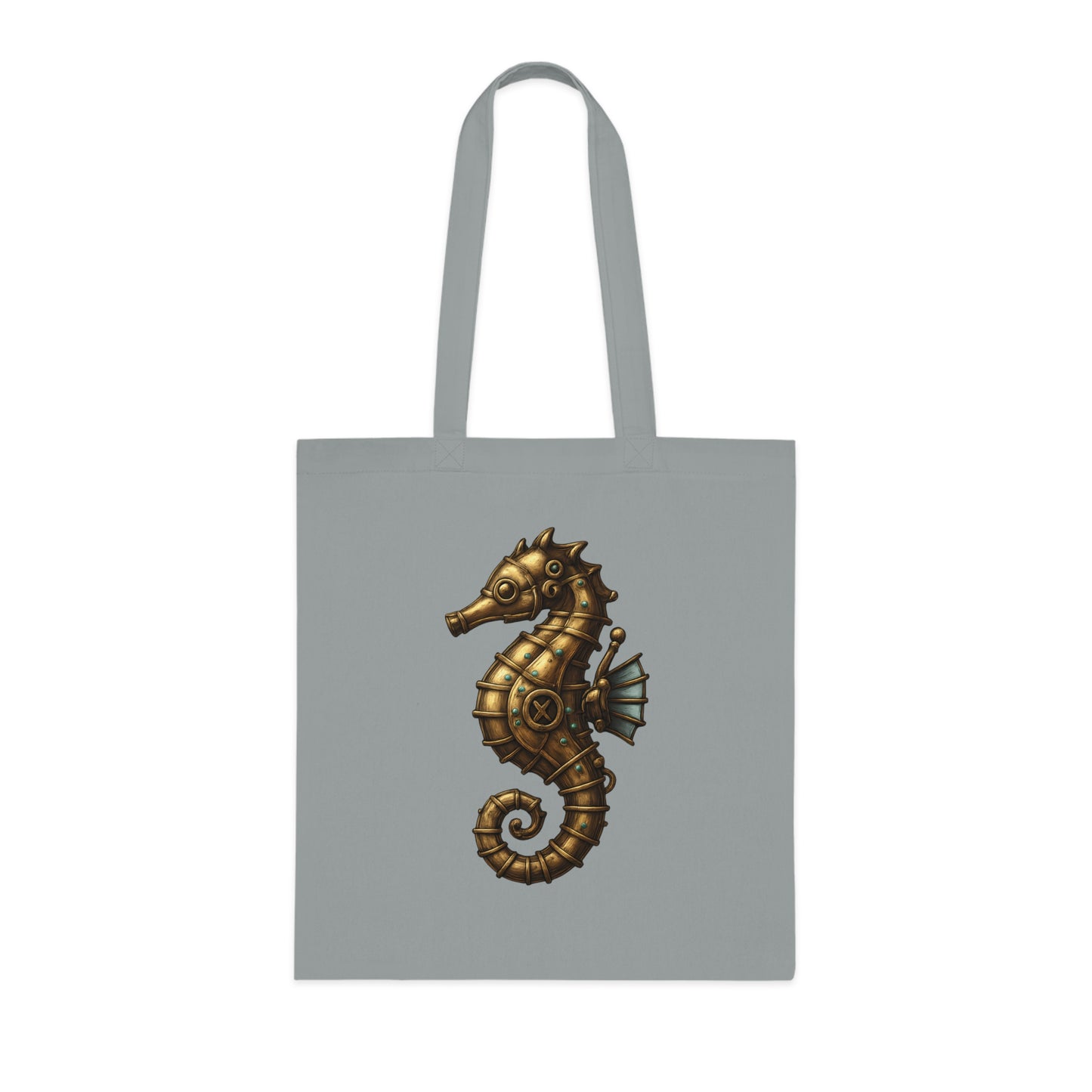 Steampunk Mechanical Seahorse Tote Bag