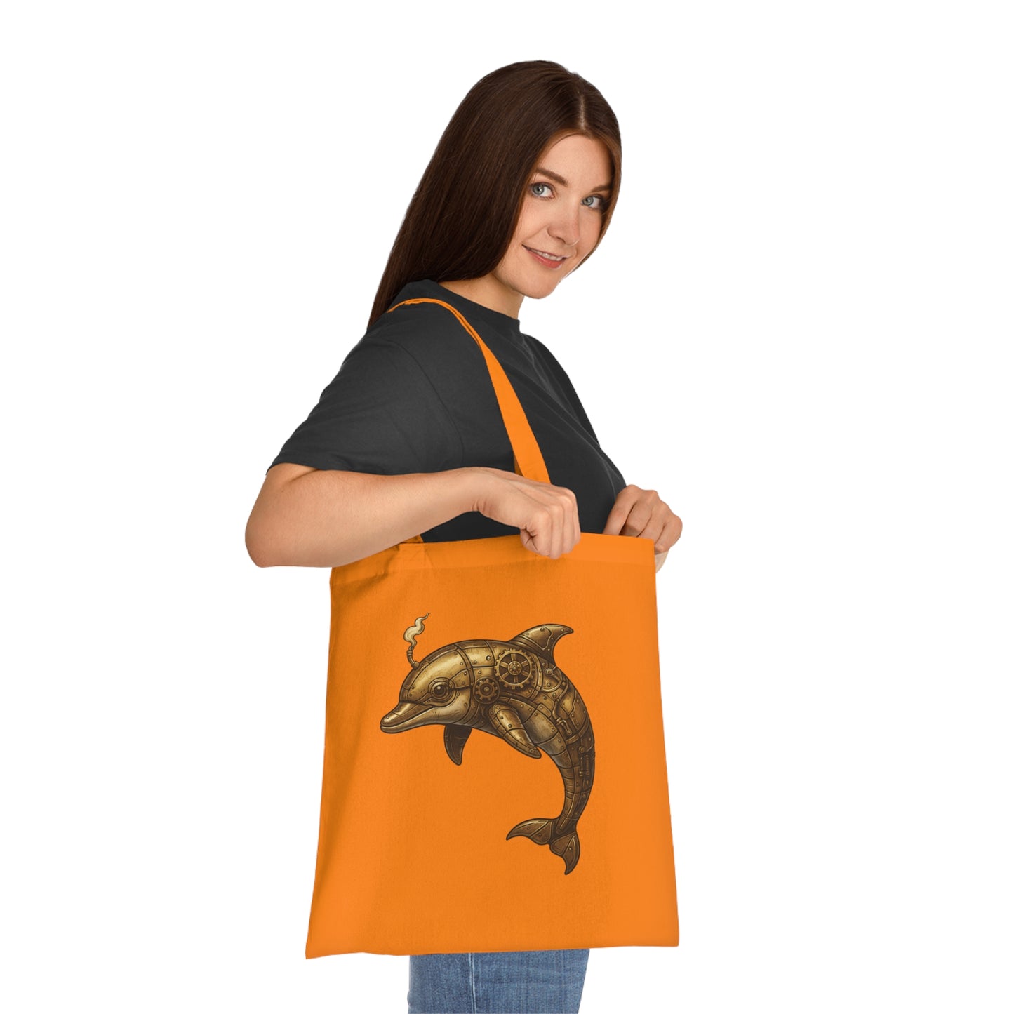 Steampunk Mechanical Dolphin Tote Bag