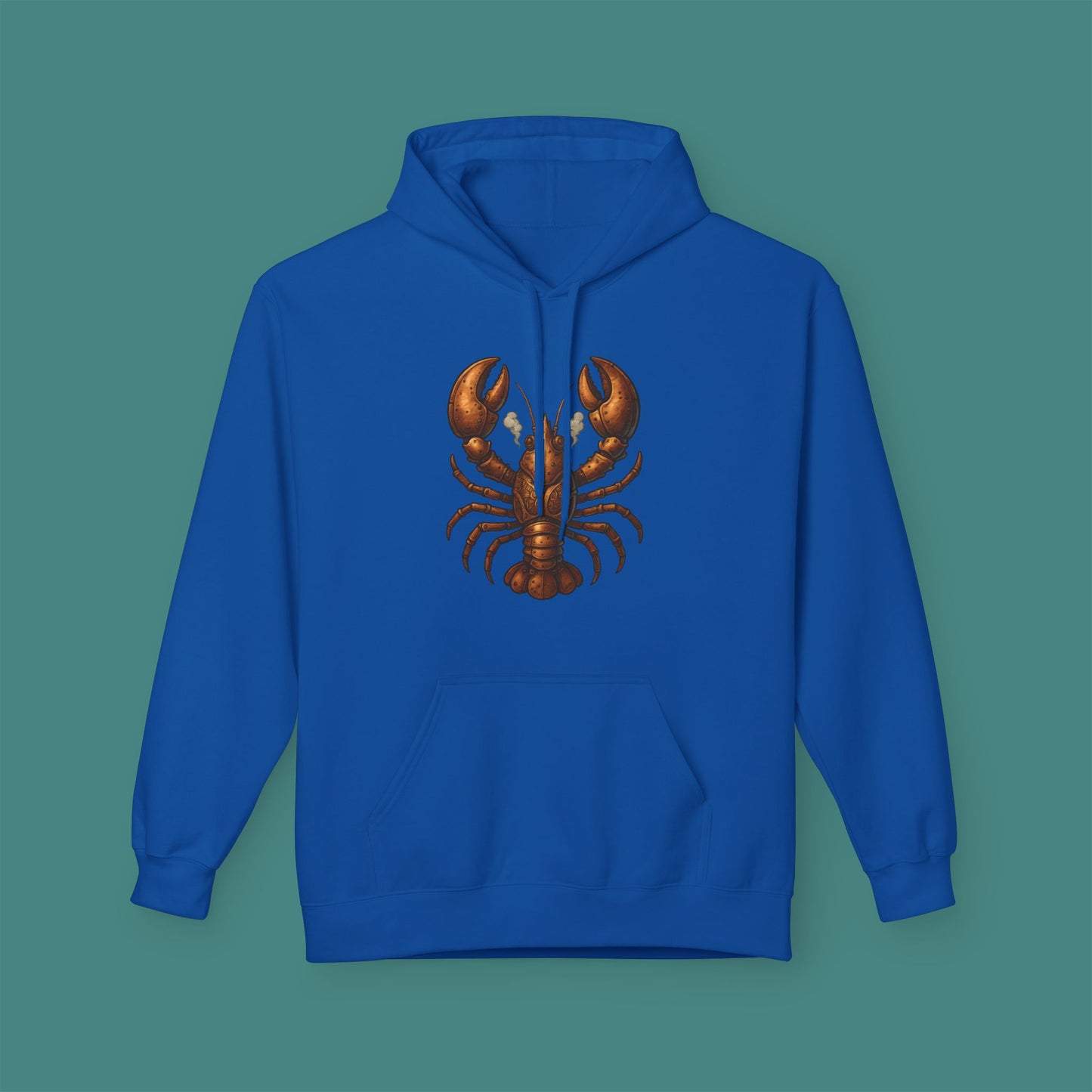Steampunk Mechanical Lobster Fleece Unisex Hoodie