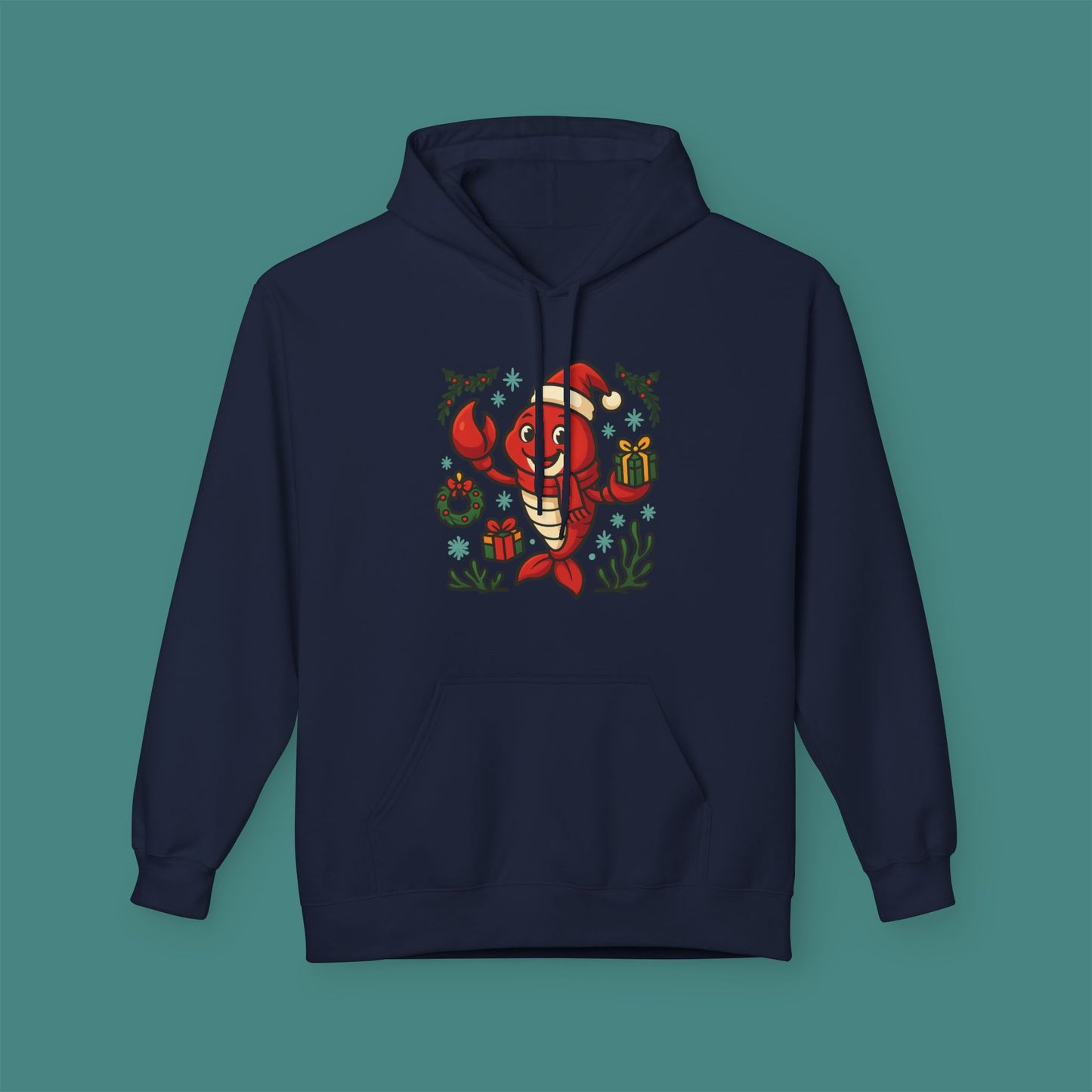 Christmas Lobster Fleece Unisex Hoodie