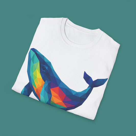 Geometric Polygon Whale Unisex T-Shirt