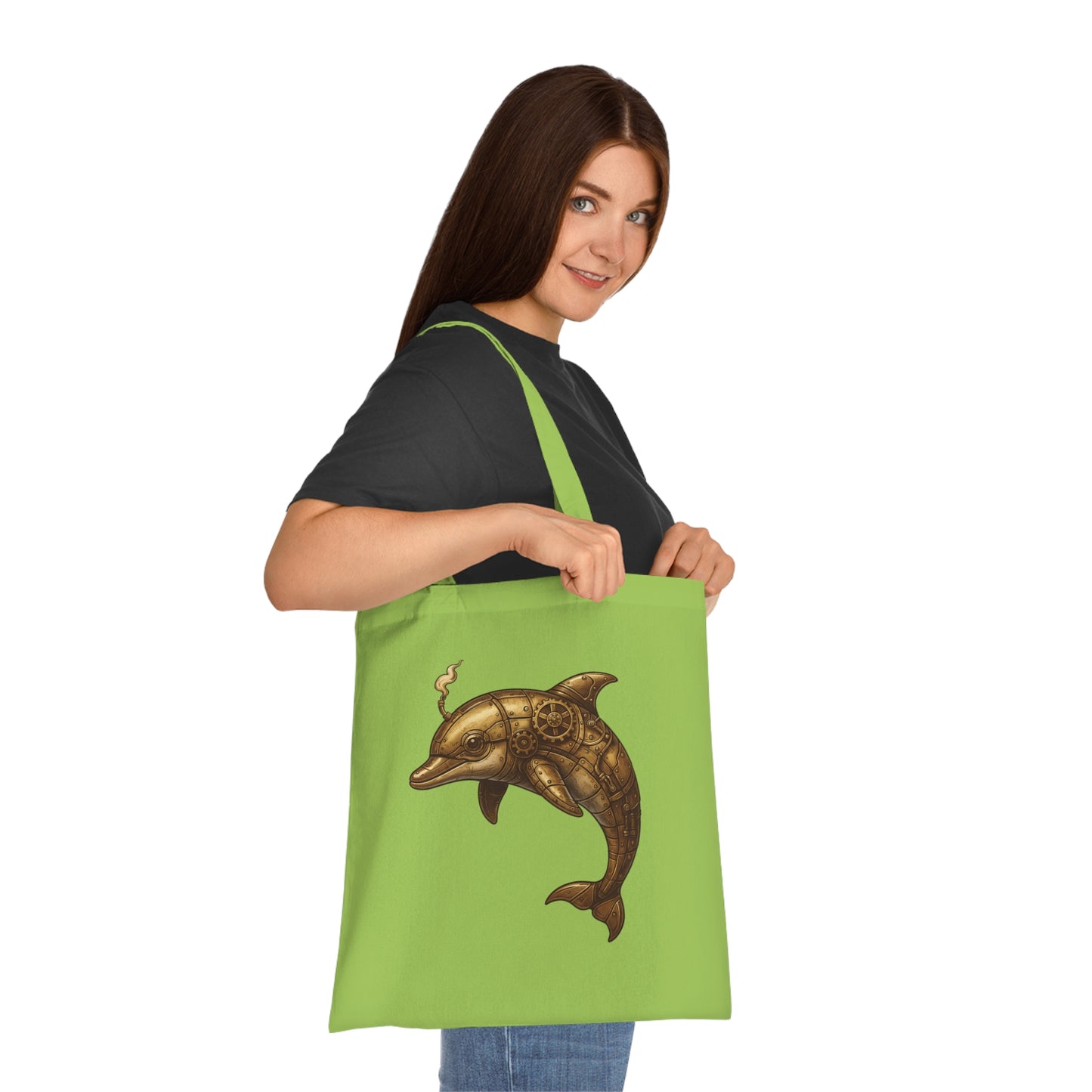 Steampunk Mechanical Dolphin Tote Bag