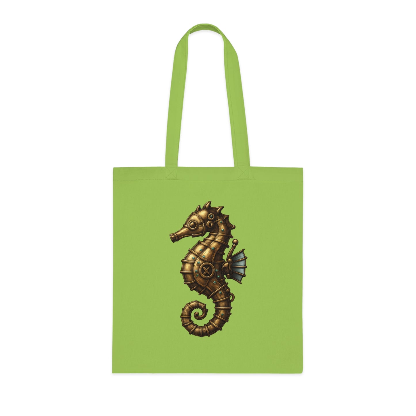 Steampunk Mechanical Seahorse Tote Bag