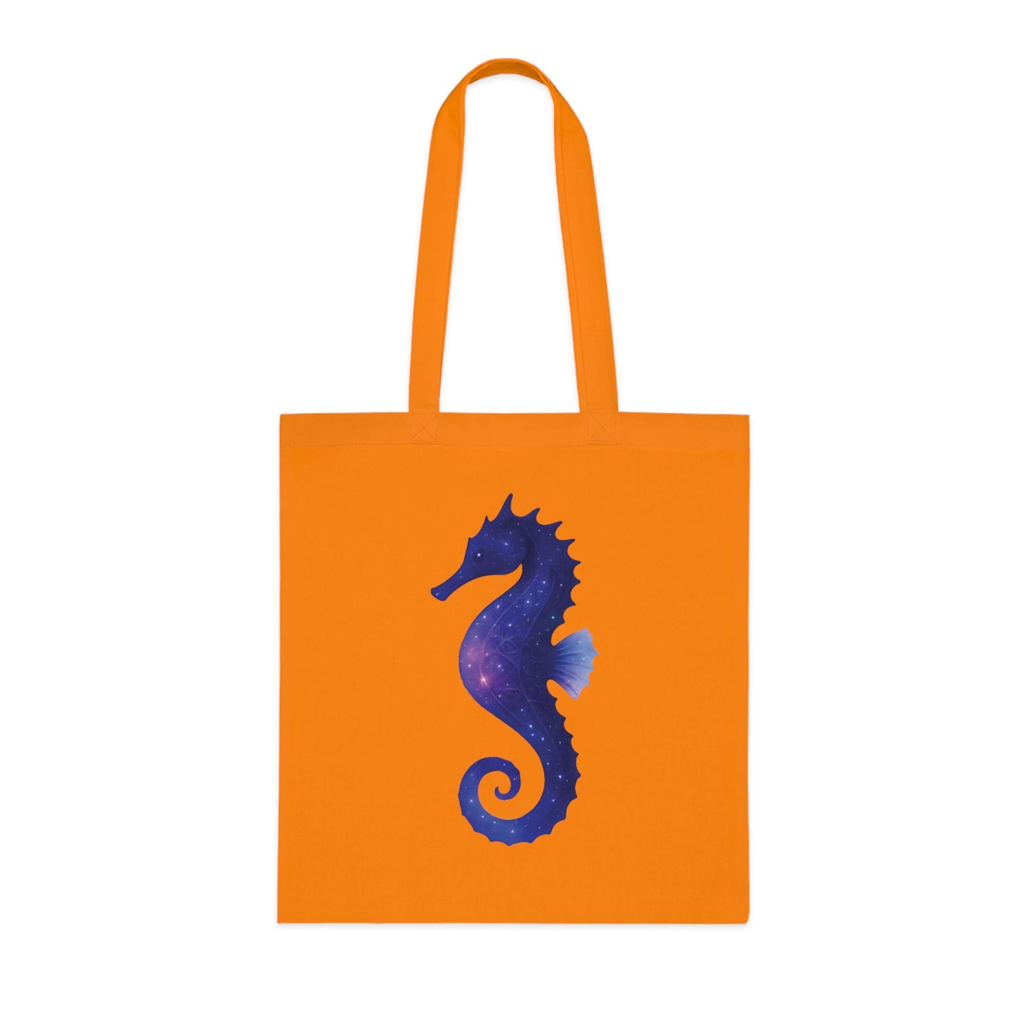 Cosmic Galaxy Seahorse Tote Bag