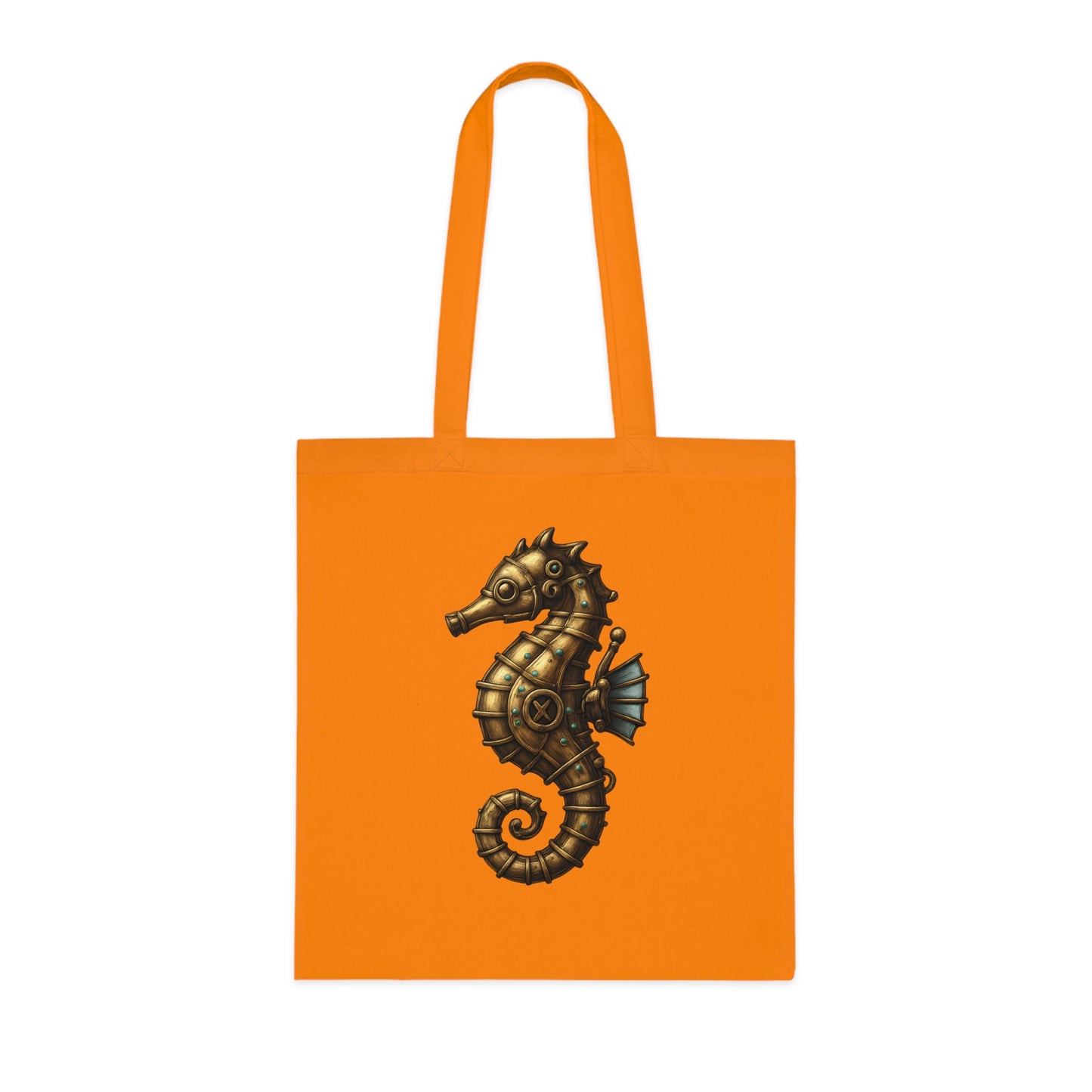 Steampunk Mechanical Seahorse Tote Bag