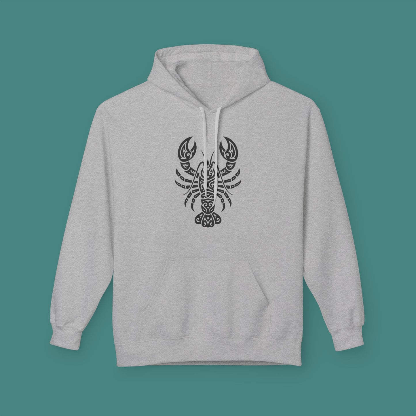Tribal Tattoo Lobster Fleece Unisex Hoodie