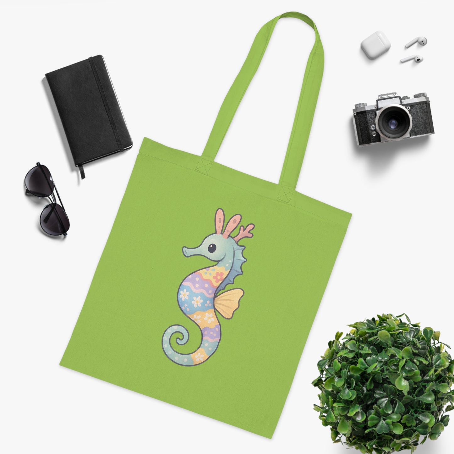Easter Seahorse Tote Bag