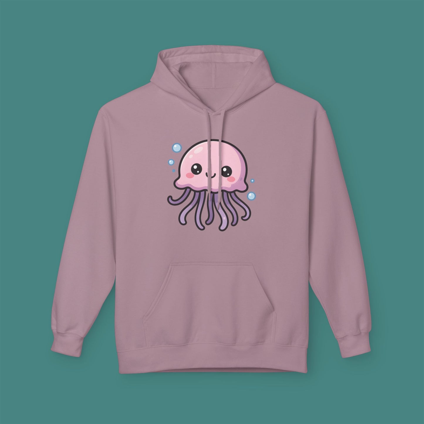 Cartoon Cute Jellyfish Fleece Unisex Hoodie