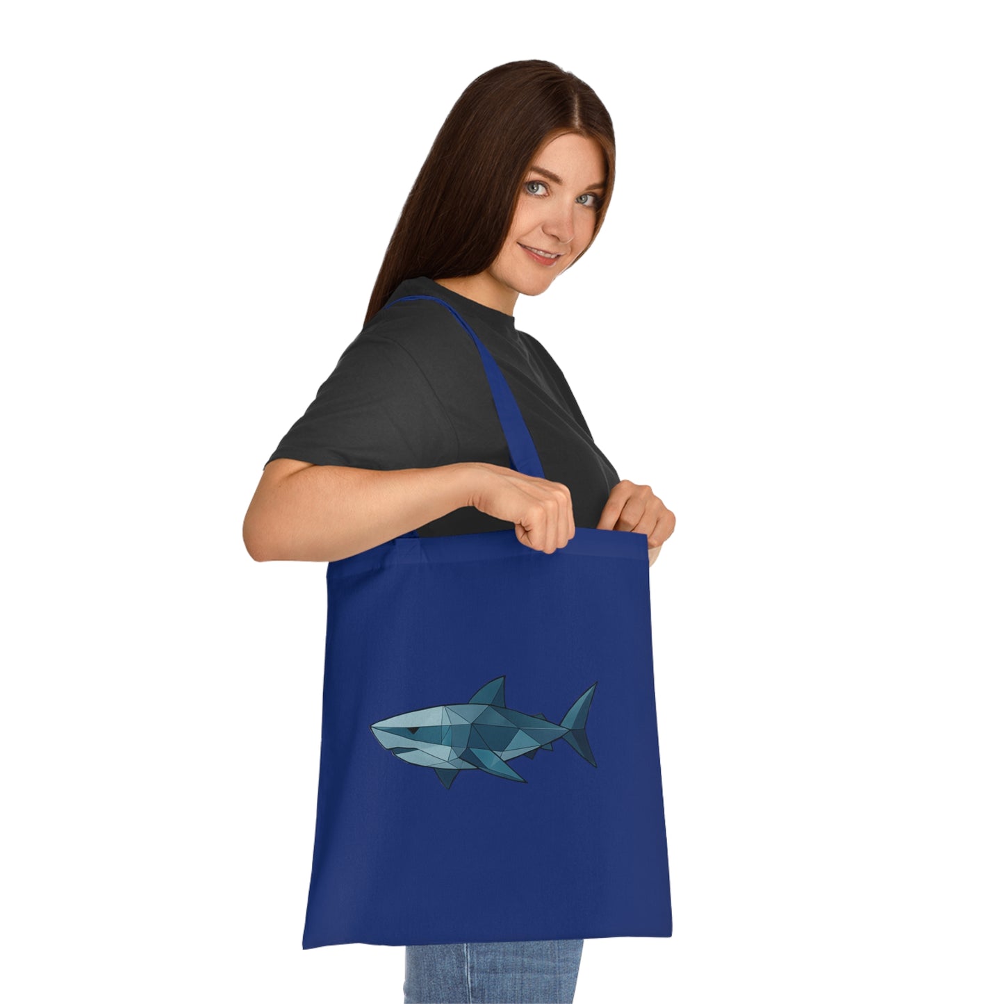 Geometric Polygon Shark Tote Bag