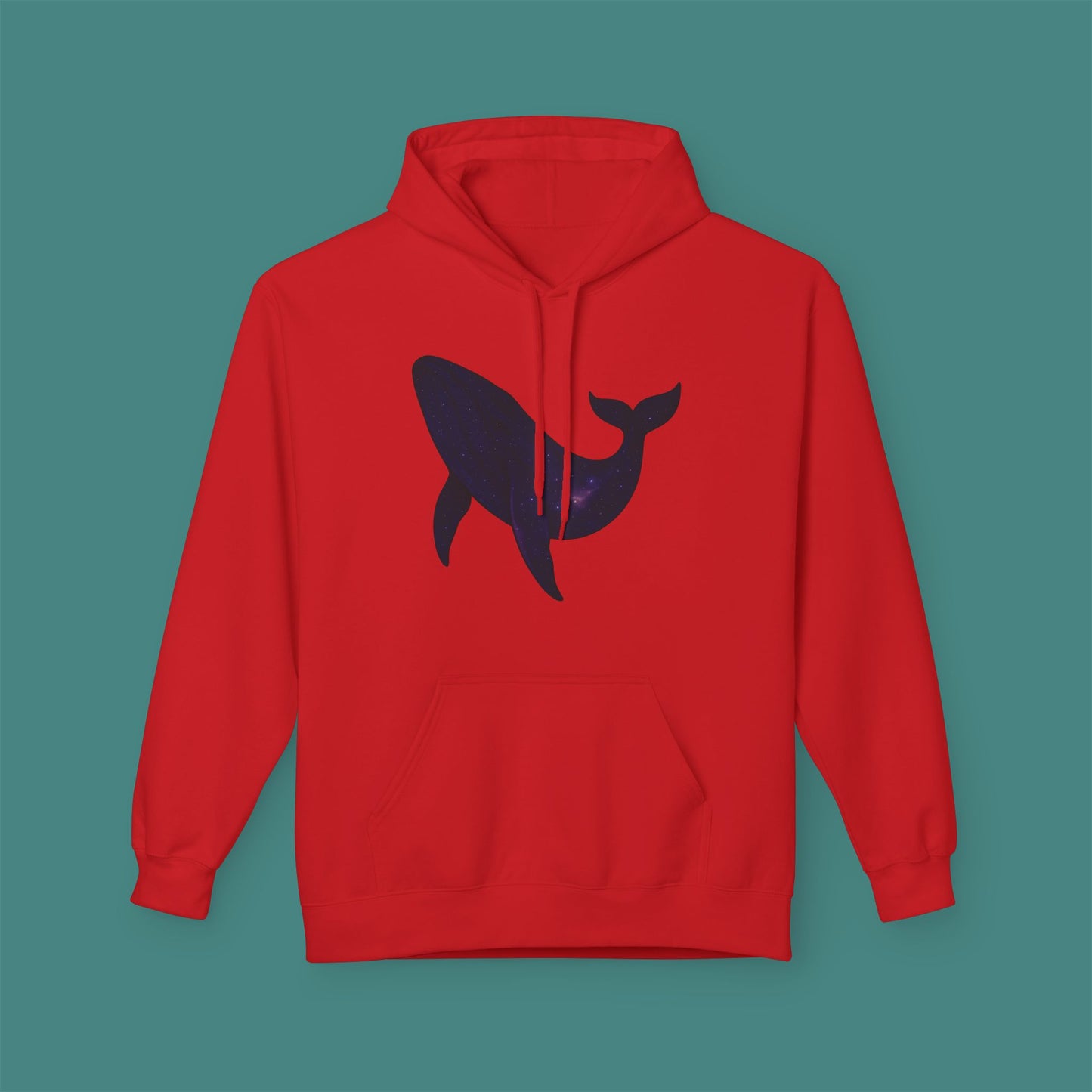 Cosmic Galaxy Whale Fleece Unisex Hoodie