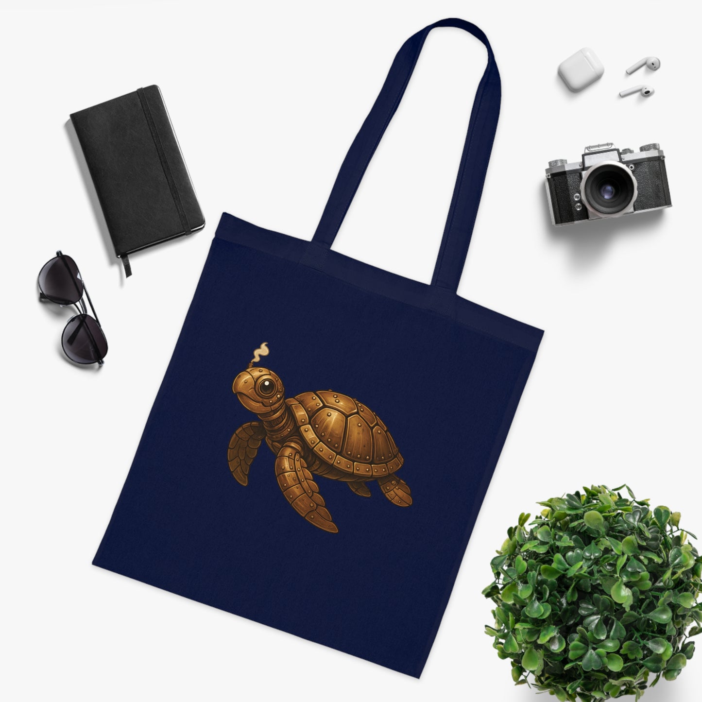 Steampunk Mechanical Turtle Tote Bag