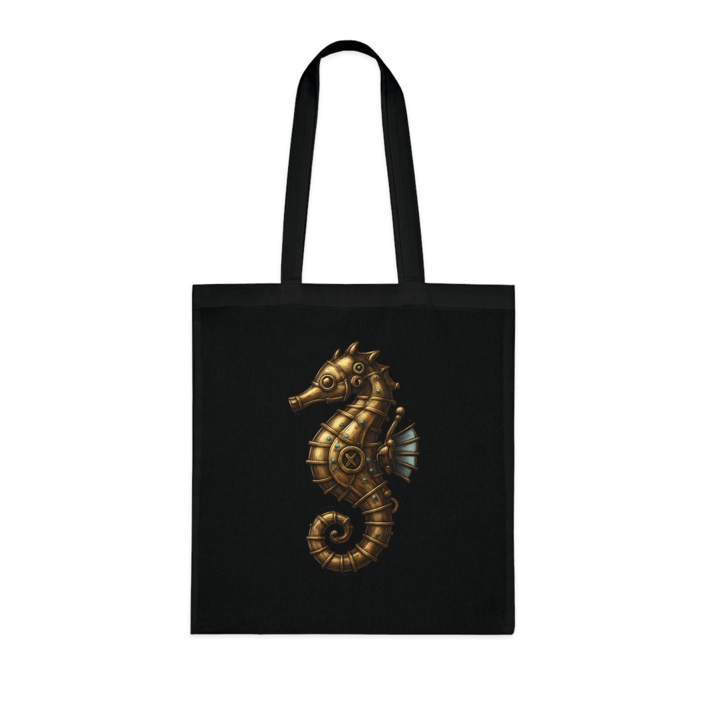 Steampunk Mechanical Seahorse Tote Bag