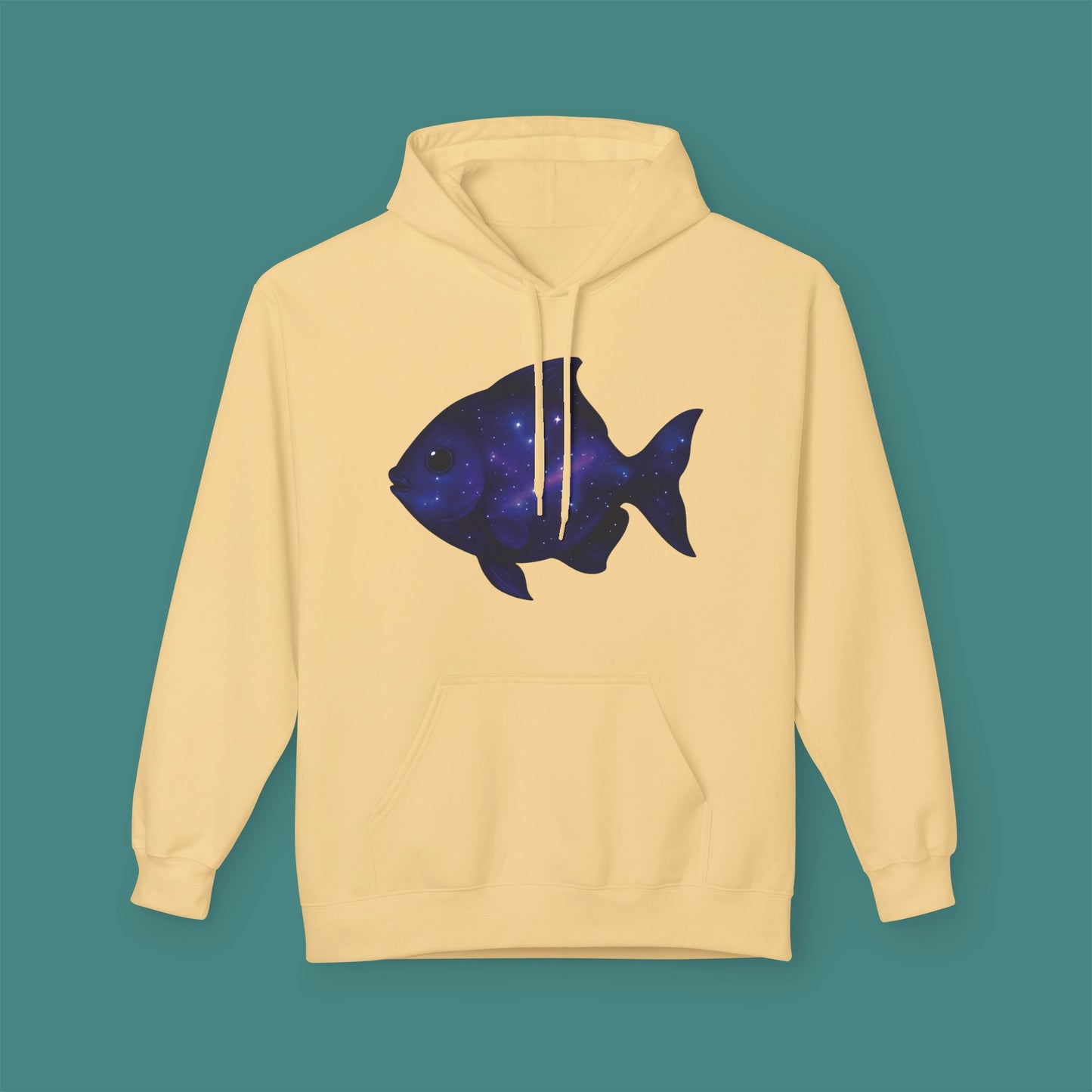 Cosmic Galaxy Fish Fleece Unisex Hoodie