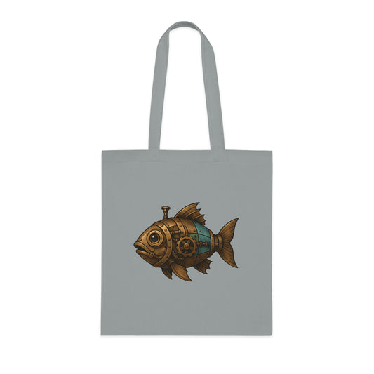 Steampunk Mechanical Fish Tote Bag