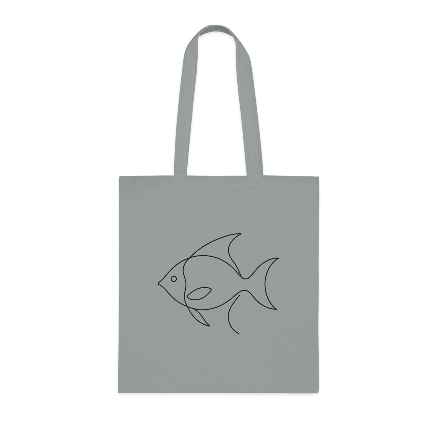 Minimalist Line Art Fish Tote Bag