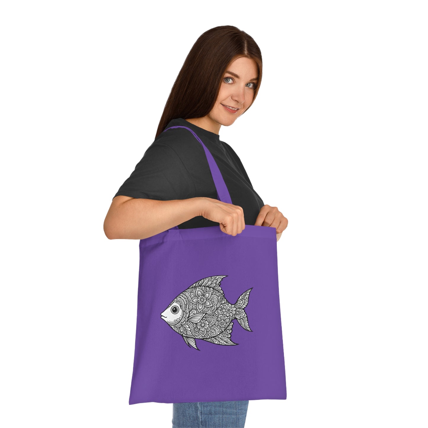 Intricate Mandala Fish Tote Bag