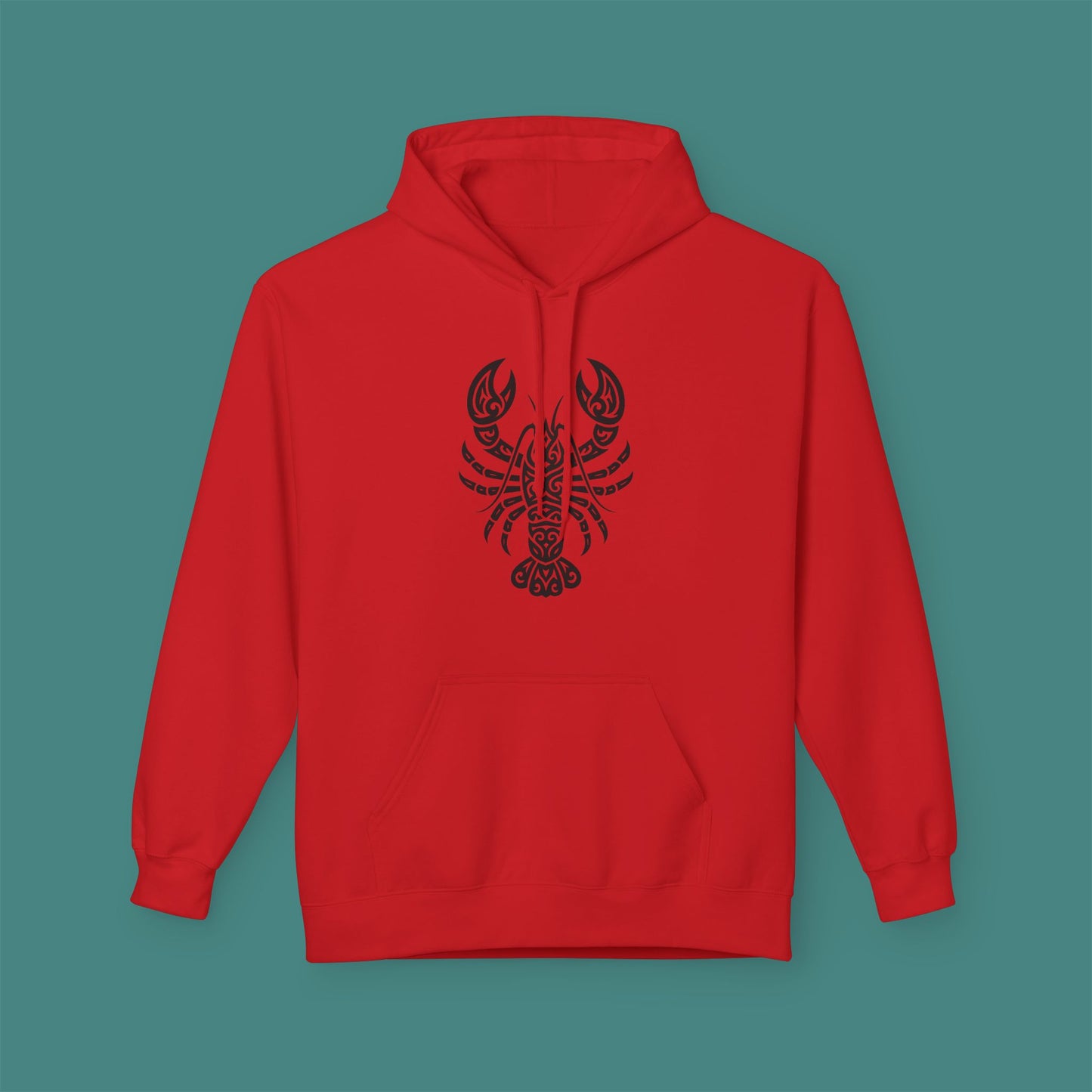 Tribal Tattoo Lobster Fleece Unisex Hoodie