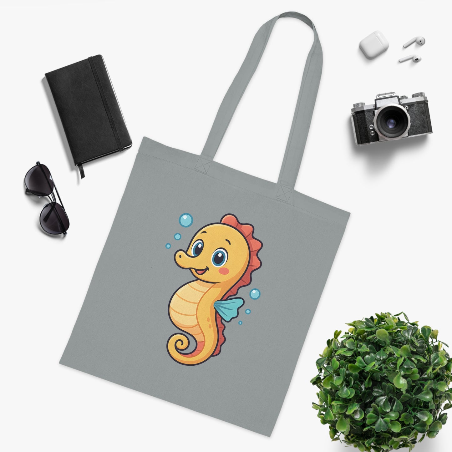 Cartoon Cute Seahorse Tote Bag