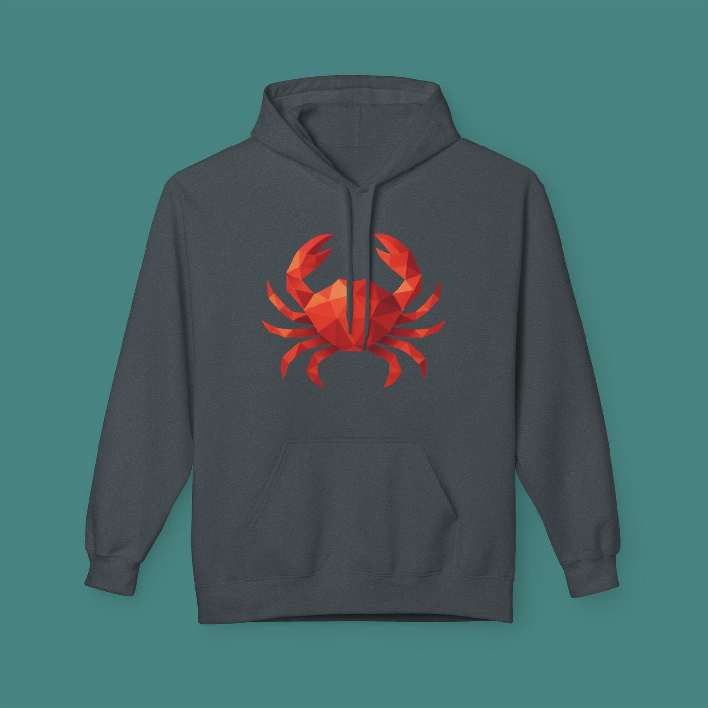 Geometric Polygon Crab Fleece Unisex Hoodie