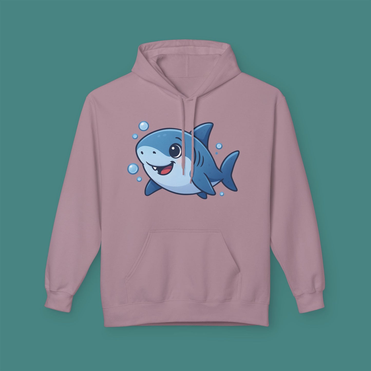 Cartoon Cute Shark Fleece Unisex Hoodie