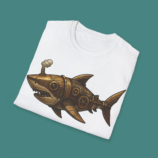 Steampunk Mechanical Shark Unisex T-Shirt