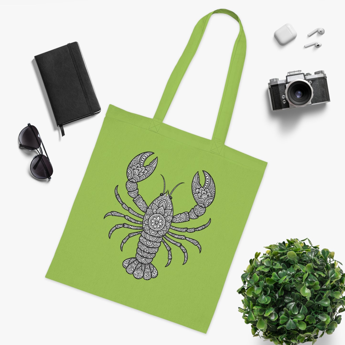 Intricate Mandala Lobster Tote Bag