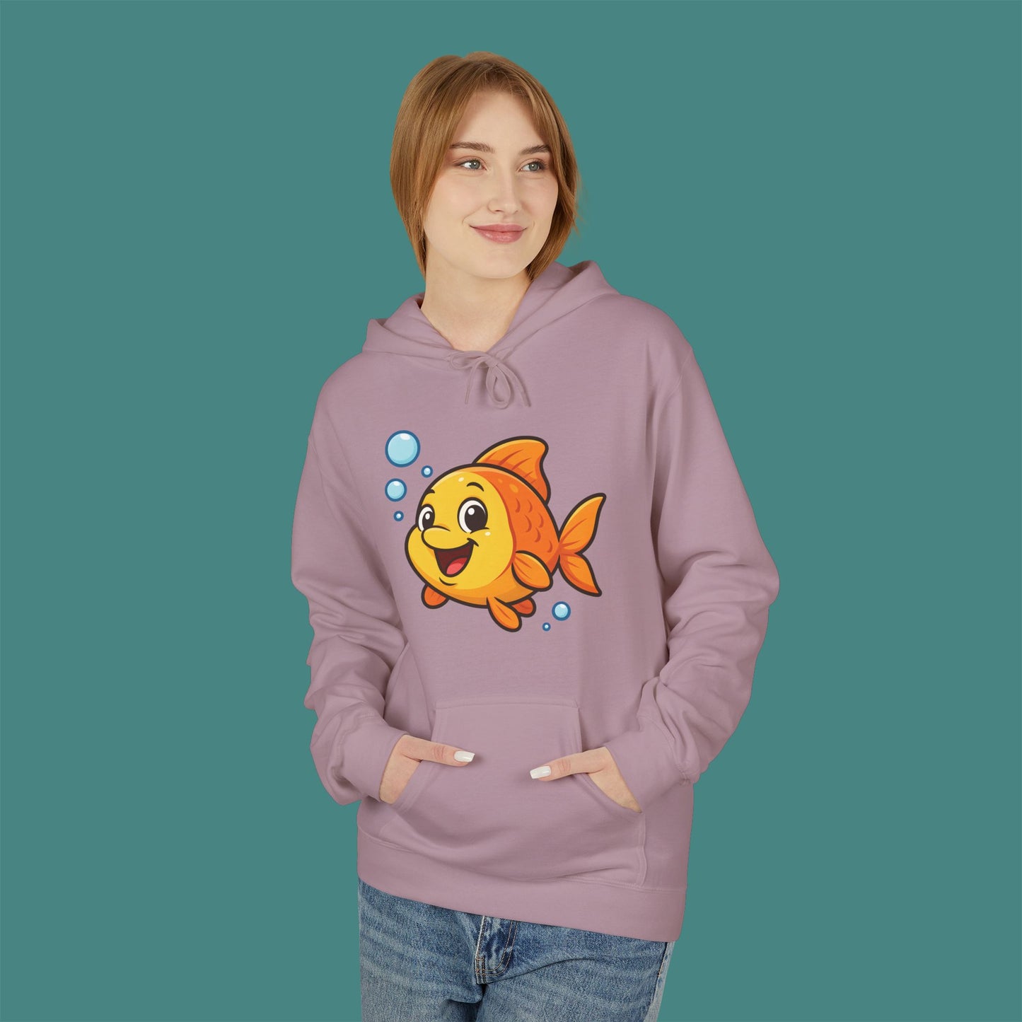 Cartoon Cute Fish Fleece Unisex Hoodie