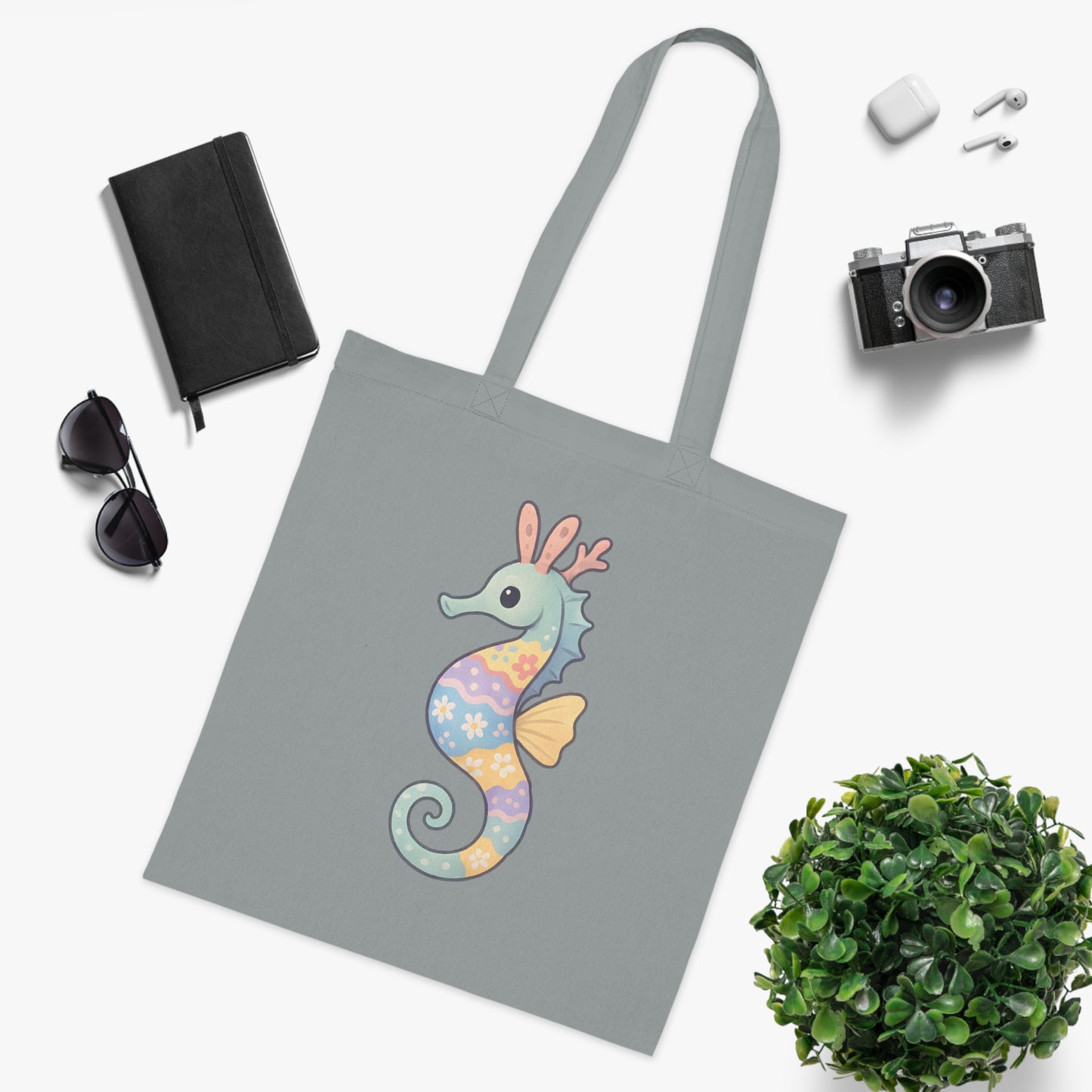 Easter Seahorse Tote Bag