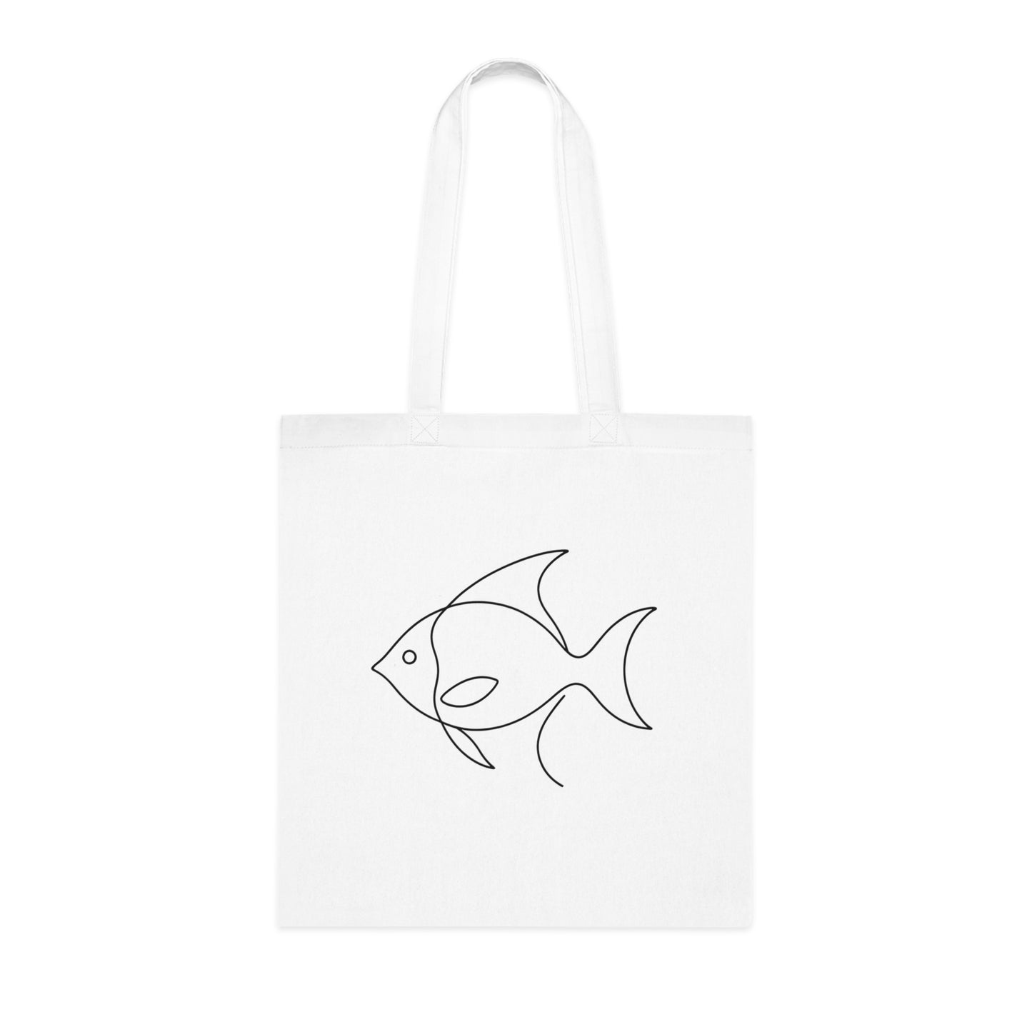 Minimalist Line Art Fish Tote Bag