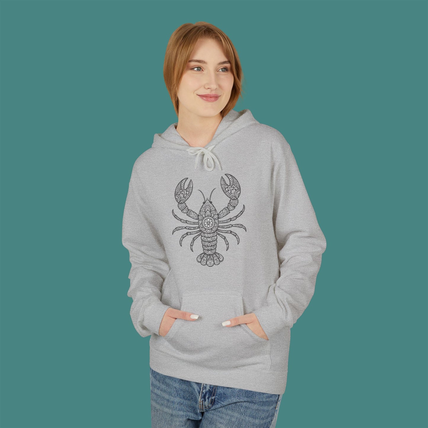 Intricate Mandala Lobster Fleece Unisex Hoodie