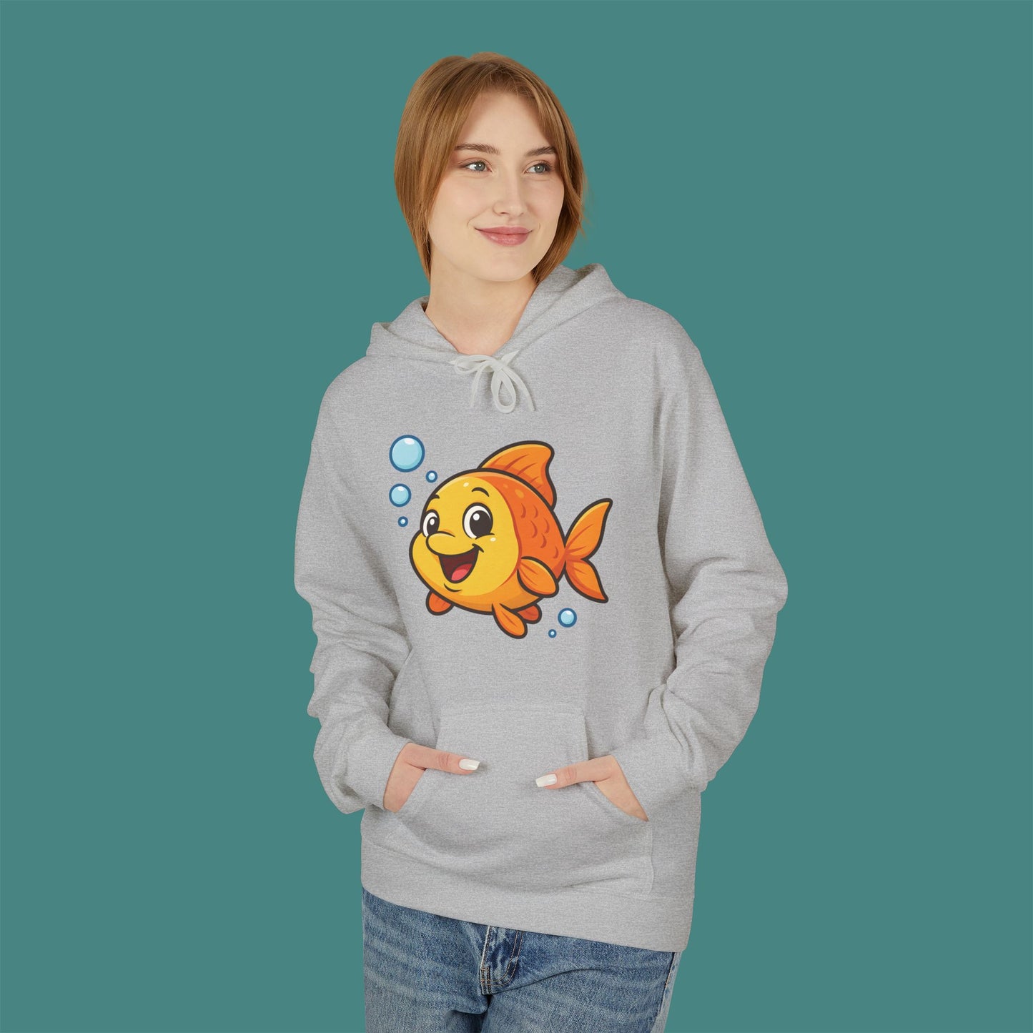 Cartoon Cute Fish Fleece Unisex Hoodie