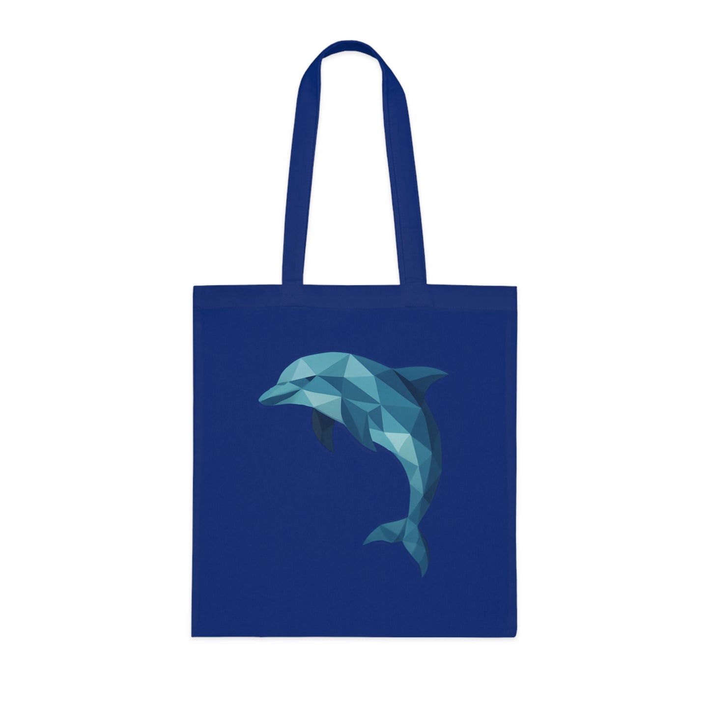 Geometric Polygon Dolphin Tote Bag