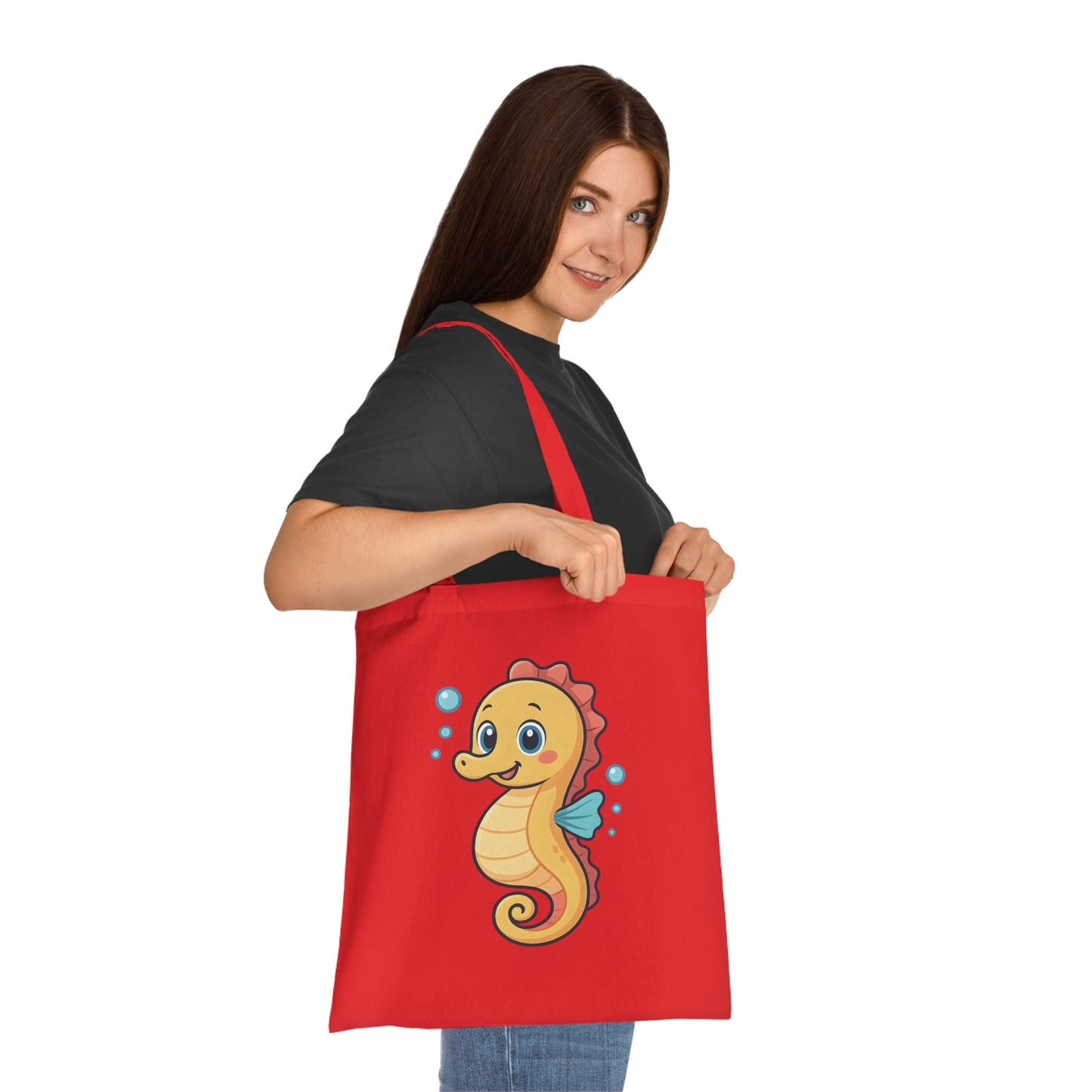 Cartoon Cute Seahorse Tote Bag