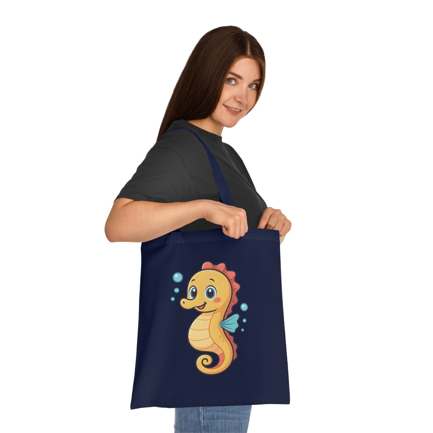 Cartoon Cute Seahorse Tote Bag