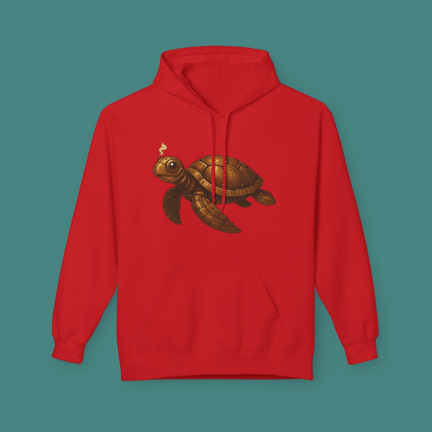 Steampunk Mechanical Turtle Fleece Unisex Hoodie