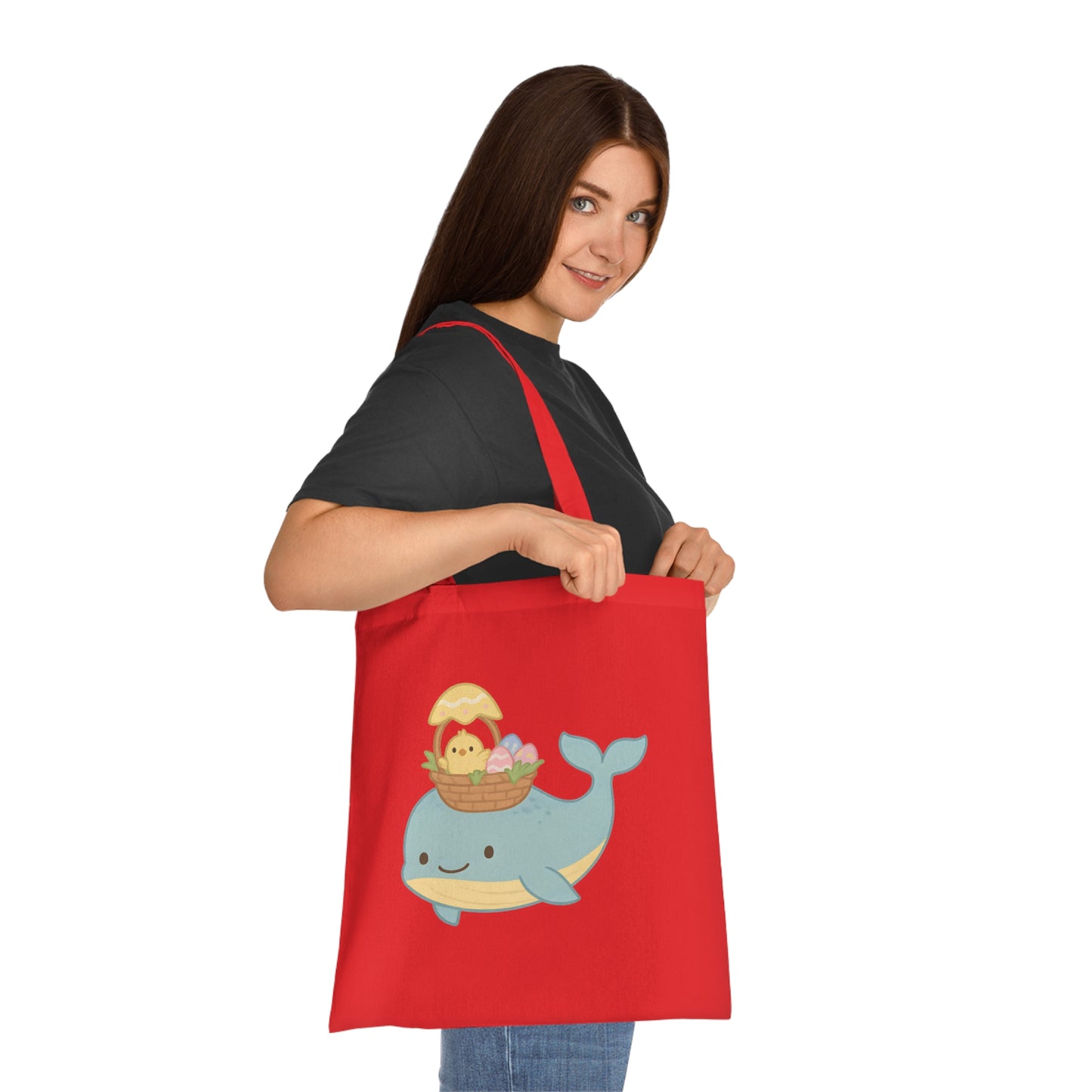 Easter Whale Tote Bag