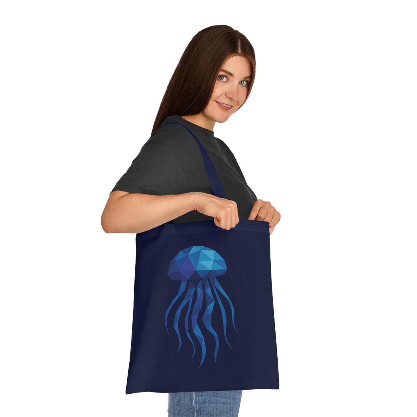 Geometric Polygon Jellyfish Tote Bag