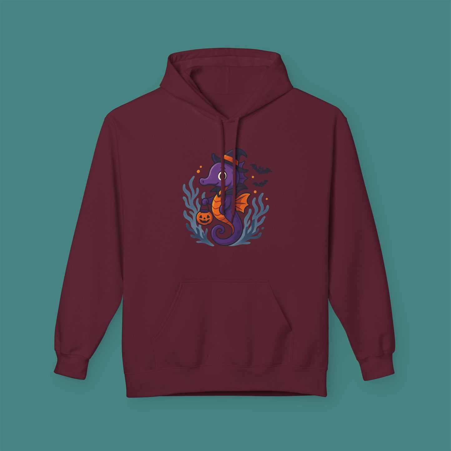 Halloween Seahorse Fleece Unisex Hoodie