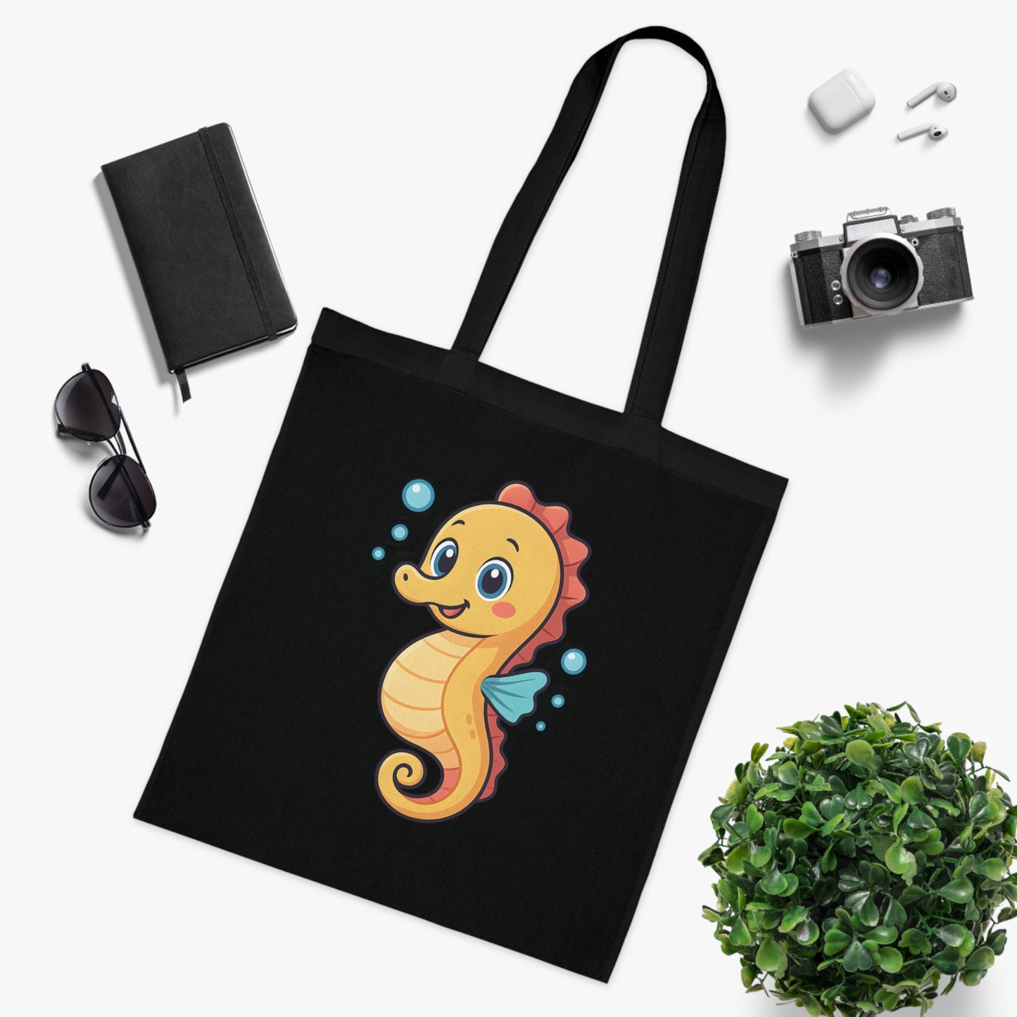 Cartoon Cute Seahorse Tote Bag