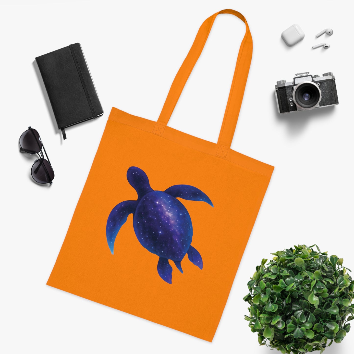 Cosmic Galaxy Turtle Tote Bag